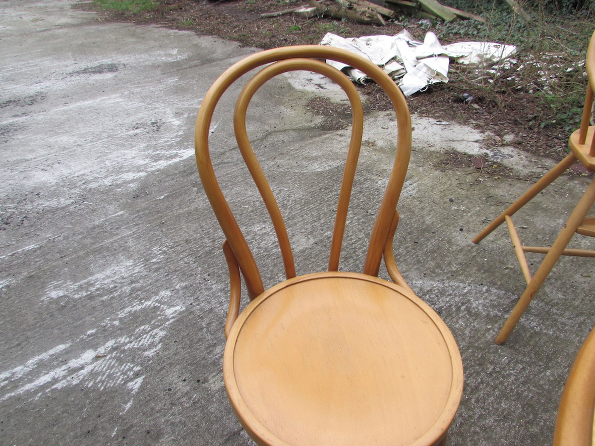 Secondhand Chairs and Tables Cafe or Bistro Chairs Bentwood Chairs