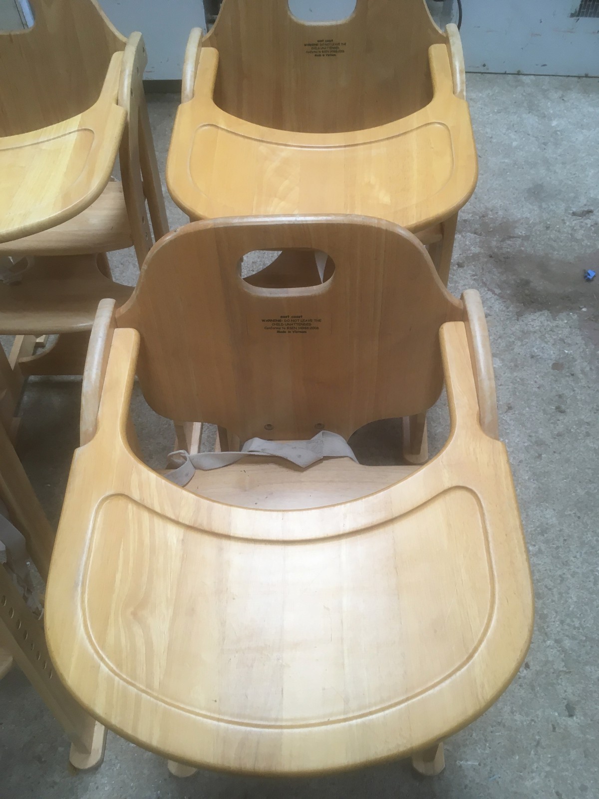 Secondhand Pub Equipment | High Chairs for Baby | 4x Wooden Highchairs